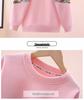 Girls' White Long Sleeve Sweatshirt - Spring Fashionable Top for Children
