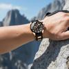 Men's Silicone Strap Watch with Multifunctional Calendar Design Waterproof Sports Wristwatch for Daily Use and Outdoor Activities