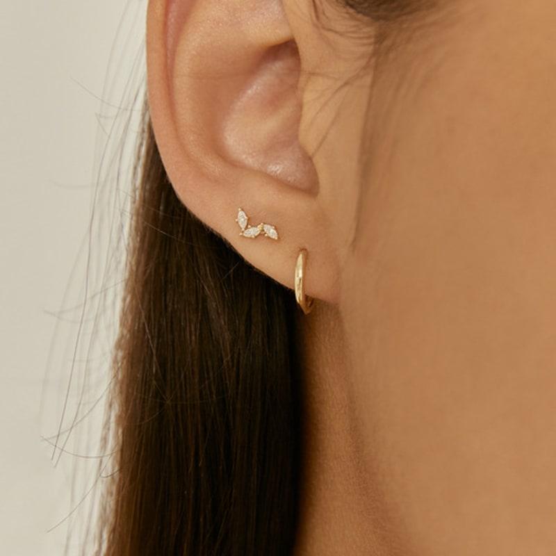 LUNNE 14k Labret Piercing 4 Types (14k Gold) #LFPI03