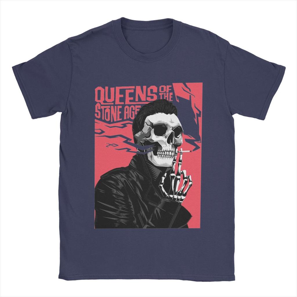 2025 Humoristisk Queens of The Stone Age Like Clockwork T-skjorte Menn O-hals Bomulls-t-skjorte Kortermet T-skjorte Topper