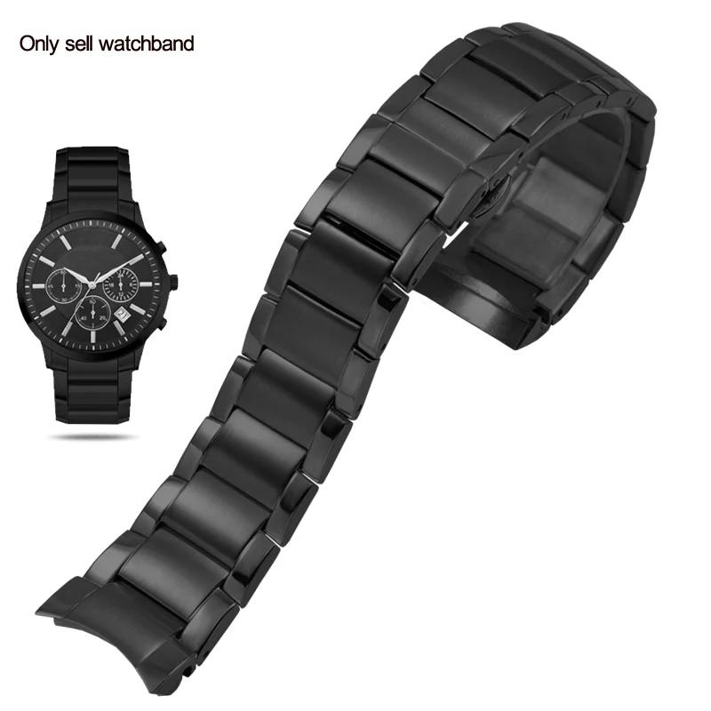 Для Armani Watch Band стальной ремень AR2448 2447 2432 2433 2434 2453 Тонкий стальной — фото 7