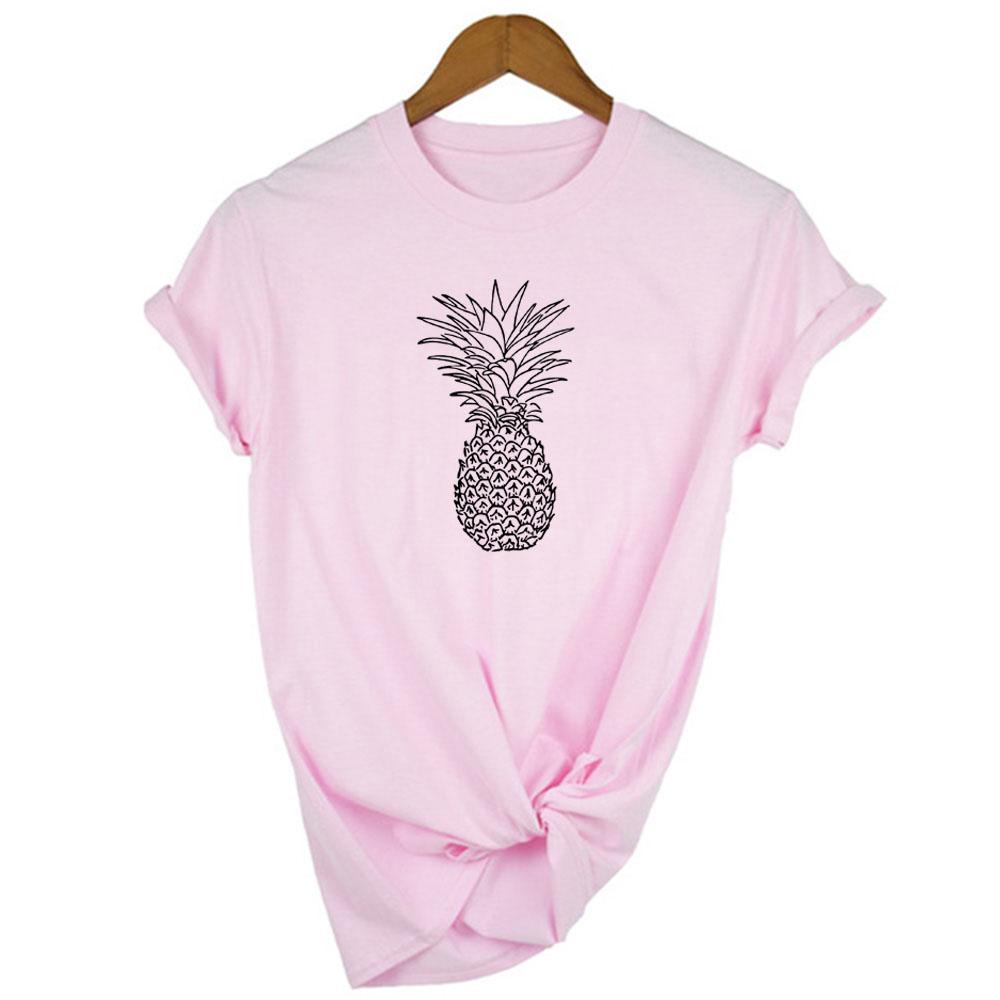 Fashion Summer Pineapple Fruits Women S Funny Cute T Shirt Lover Casual Short Sleeve Graphic Tees