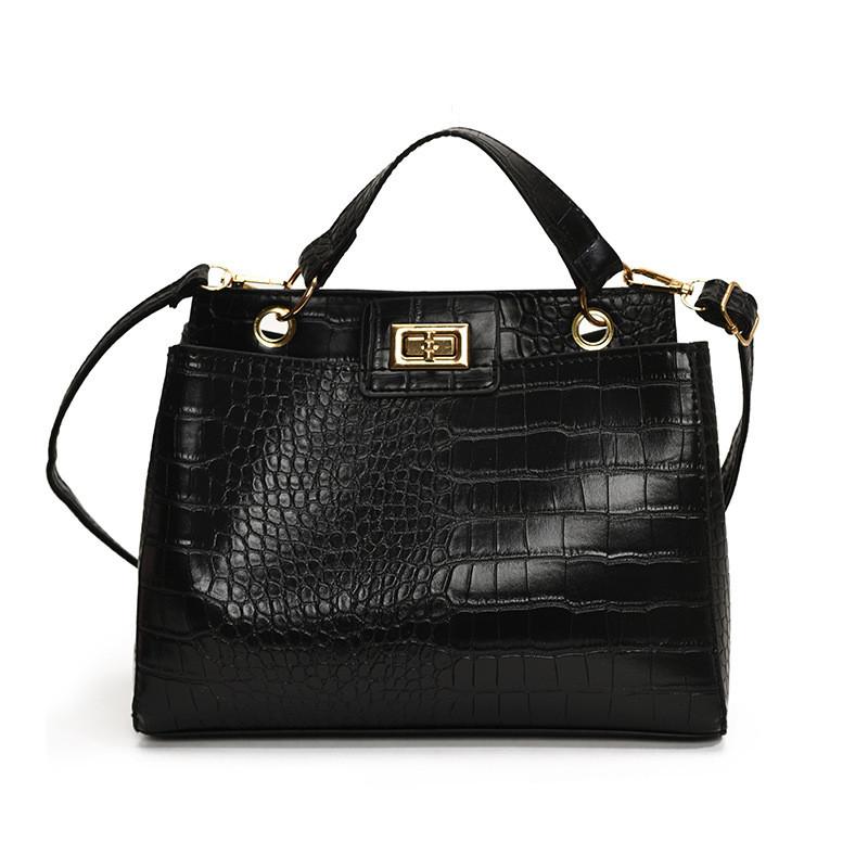Stylish High-quality Crocodile Pattern Handheld Small Square Bag For Women With Large Capacity