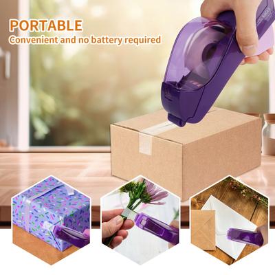 Automatischer Klebebandabroller, Klebebandpistole Einhanddesign Perfekt für Weihnachts- und Heim-Geschenkverpackung, für 0,5 Zoll (12mm) und 0,75 Zoll (19 mm) Bänder