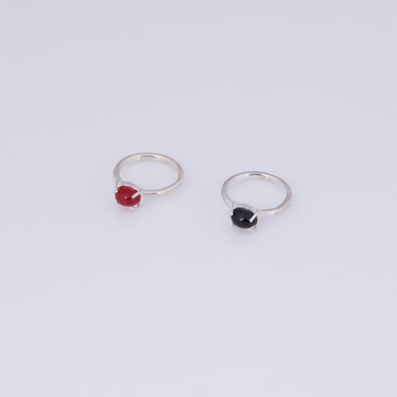 Fillow Red Agate Verre Ring