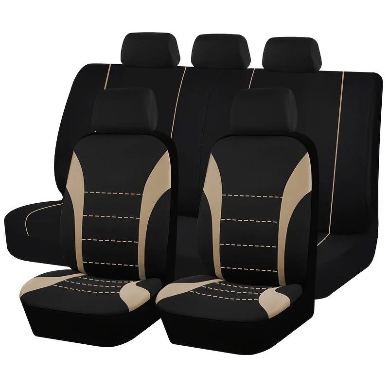 Universal Car and Minivan Seat Cover with Exclusive Waistline Design Fabric Cushion