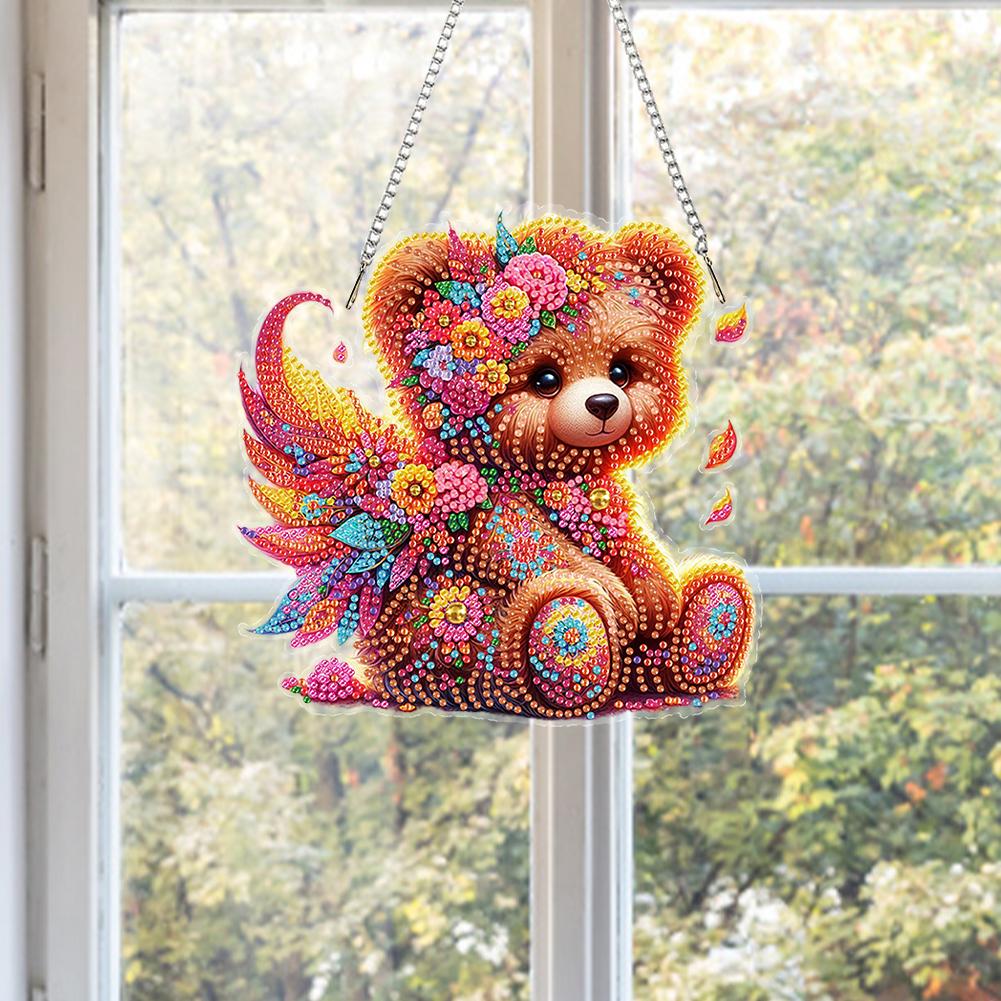 Acrylic 2D Flat DIY Special Shape Rhinestone Diamond Art Window Pendants Diamond Art Pendant Window Hanging Art for Home Decor