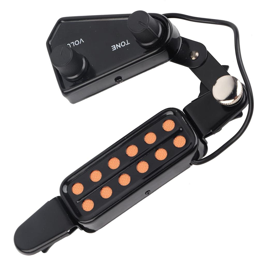 VGEBY Acoustic Guitar Pickup, 12-Hole Acoustic Guitar Pickup with Tone and Volume Controls and Connectors, Easy to Use, Durable, and Compatible with