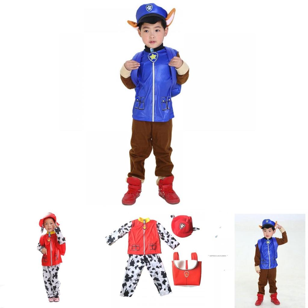 Entzückendes Paw Patrol Kinder Cosplay Kostüm mit Marshall Chase Skye Party-Outfit
