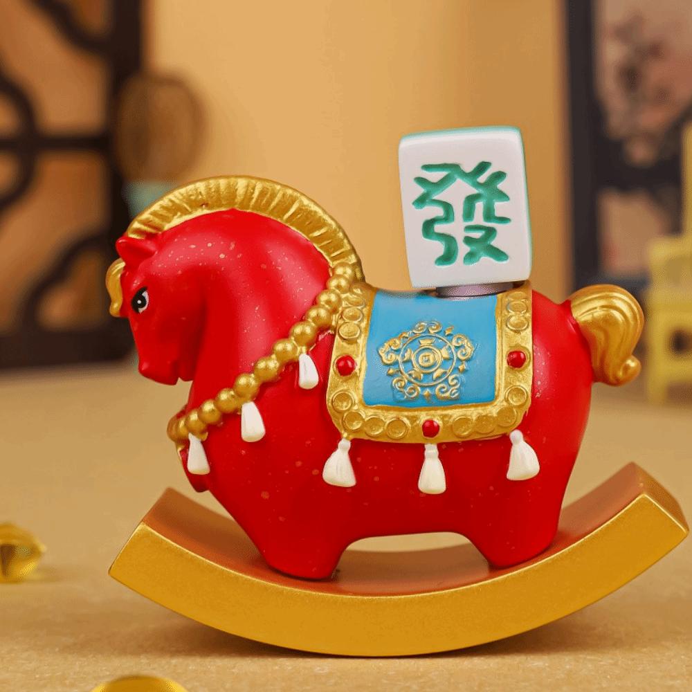 

Миниатюрная лошадь из смолы, китайский стиль, зодиакальные украшения в виде лошади, настольное украшение, офисное украшение Style 2