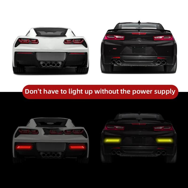 Durable Scratch-Resistant Car Rear Bumper Reflective Warning Decals for Jeep Renegade Wrangler JK JL Grand Cherokee Auto Parts