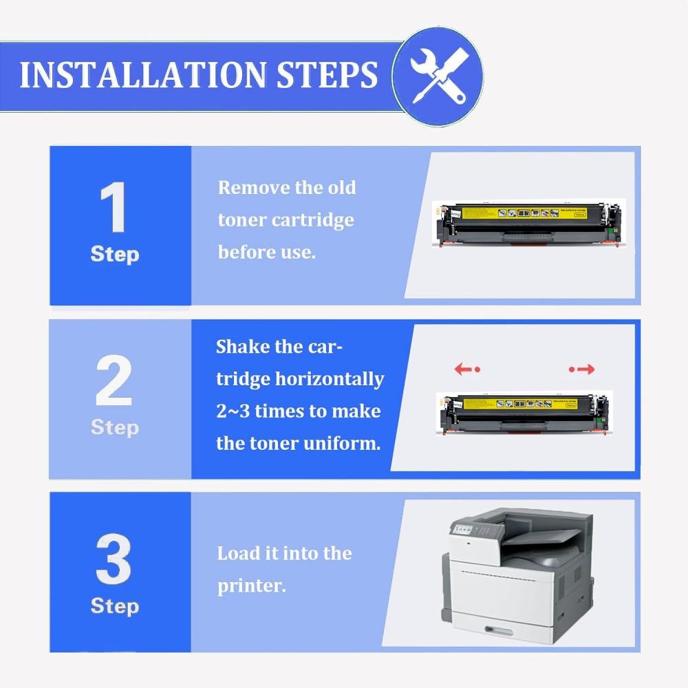 Yellow Toner Cartridges For HP207A W2212A Color Pro M255dw M255nw