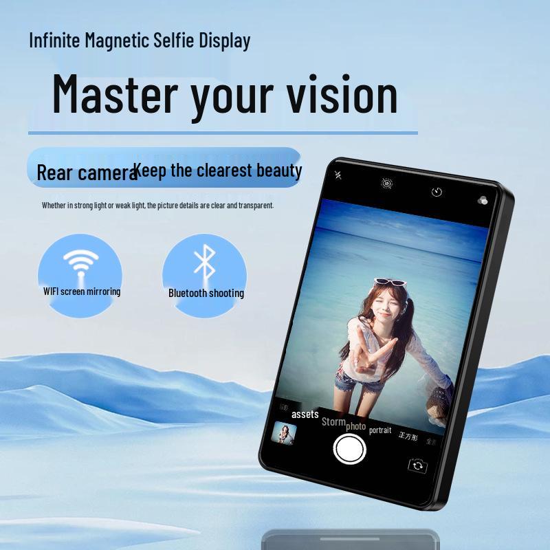Wireless Mobile Phone Selfie Magnetic Projection & Rear Split Screen Display