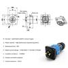50A 2+1+5 Lithium-Batterie-Steckverbinder Wasserdicht IP67 M23 Stecker Buchse Neue Energie Elektromotorrad Ladeanschluss Kabel