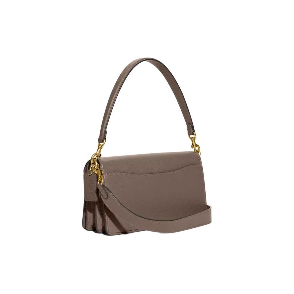 Coach Tabby 26 Druckknopfverschluss Polierte Textur Leder Handtasche Mittel Damenhandtaschen Dunkelbraun CH857-B4CBD