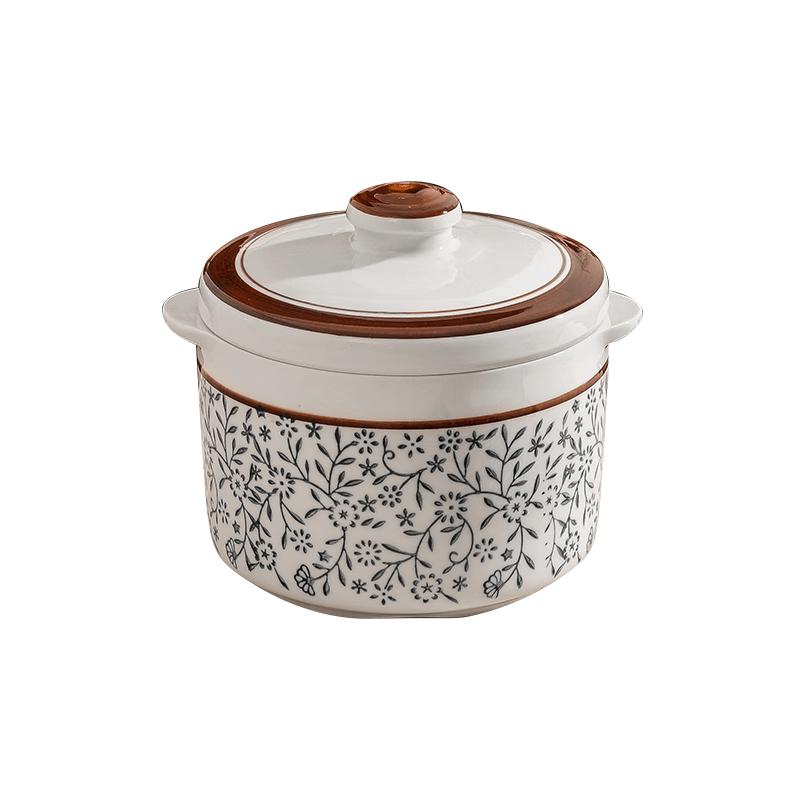 Maxcook Ceramic Double-Boiler Stew Pot
