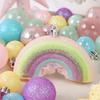 Macaron-Colored Christmas Tree Ornament Set: Painted Ball, Star, and Tree Topper Decorations