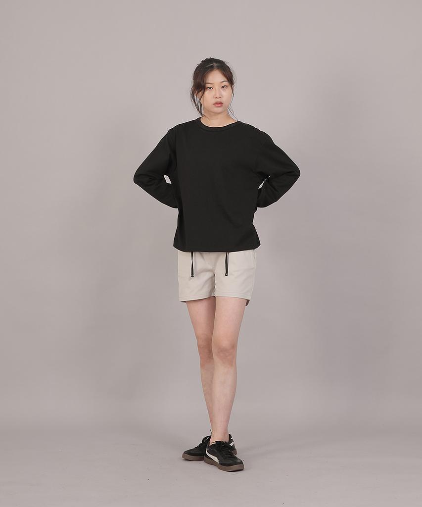 SAINTCREW Cotton Elastic Waist Shorts Cbs-387 Oatmeal