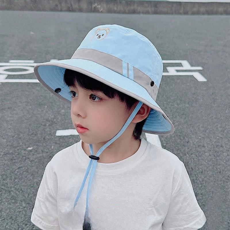 Kids Sun Hat With Large Brim And Breathable Nylon Fabric For Summer Outdoor
