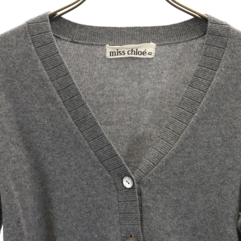 Miss Chloe Long Sleeve Cardigan 40 Gray Knit Women Used