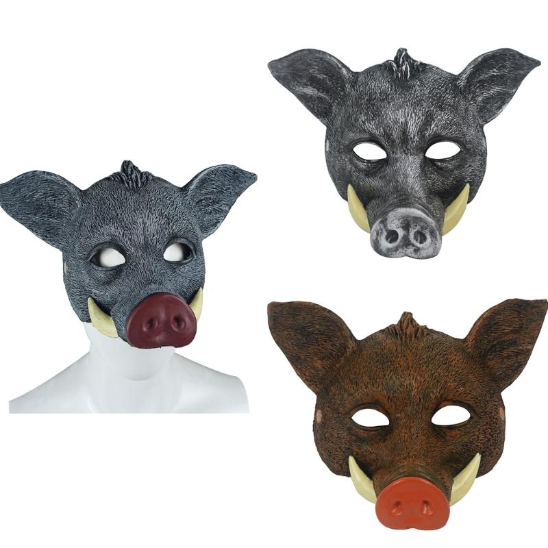 Masque Sanglier Animal Halloween Masque Cosplay Sanglier Sauvage Halloween Masque Intégral pour Halloween Mascarade Carnavals