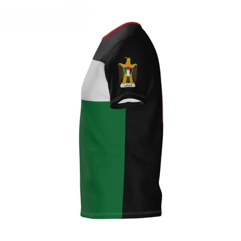 T-shirts 3D Insigne Drapeau Palestinien Vêtements Unisexe Mode Décontractée Extérieure T-shirt Cadeaux Journée Nationale Vêtements Haute Qualité