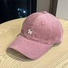 New letter-embroidered corduroy pony casual unisex spring and autumn soft-top baseball cap for outings, sun protection, and fashion