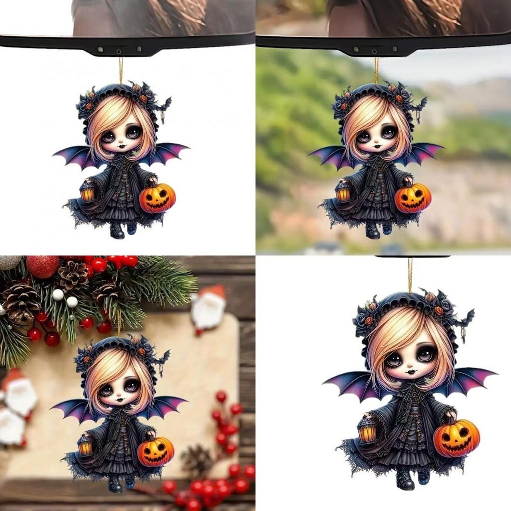 Car Accessories Halloween Acrylic Witch Hanging Decora Holiday Interior Vehicle