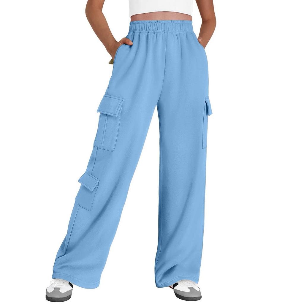 Womens Cargo Sweatpants Wide Leg Pants Baggy Joggers With Pockets