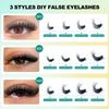 Hot Selling DD Curl Lift Mixed False Eyelashes, 10-16mm, Realistic Single Cluster, Dense Style