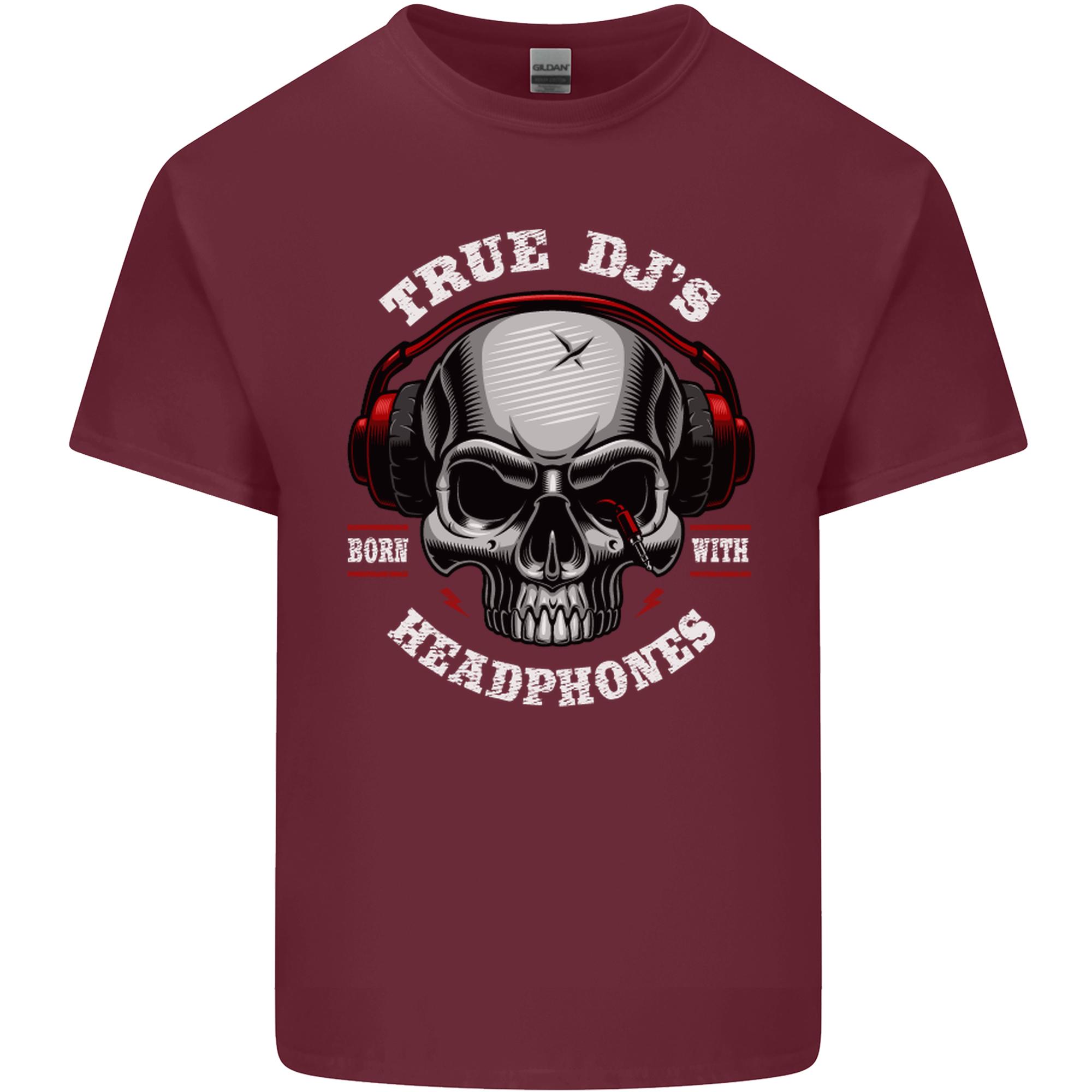 True DJs Are Born With Headphones DJing Unisexs Light Cotton TShirt S