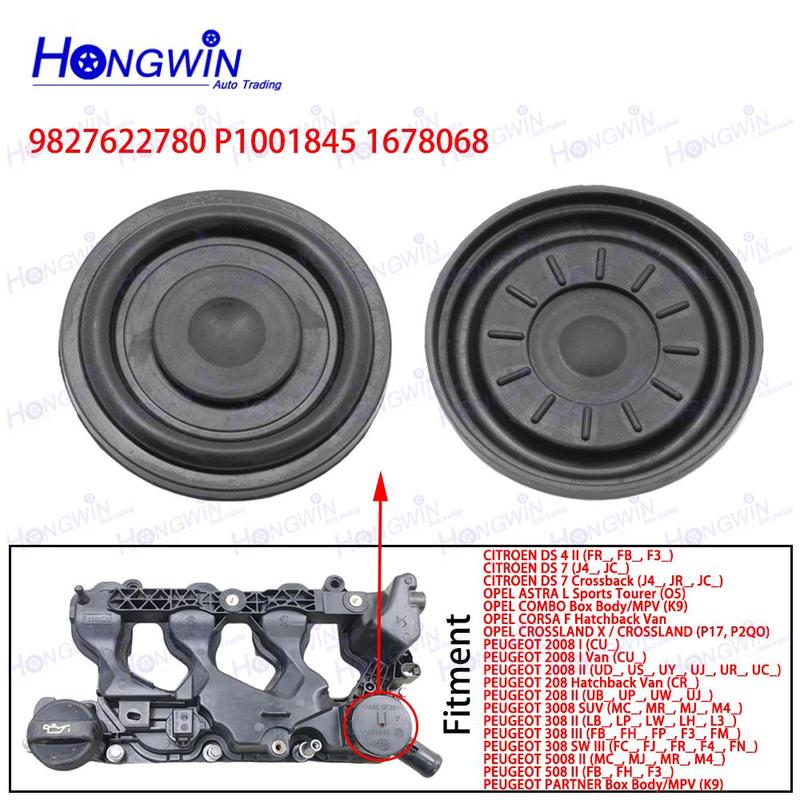 Κάλυμμα ή Μεμβράνη Βαλβίδας PCV P1001845 1678068 9827622780 Για PEUGEOT 2008 I 208 Hatchback 208 I II 3008 SUV 308 SW TOYOTA PROACE