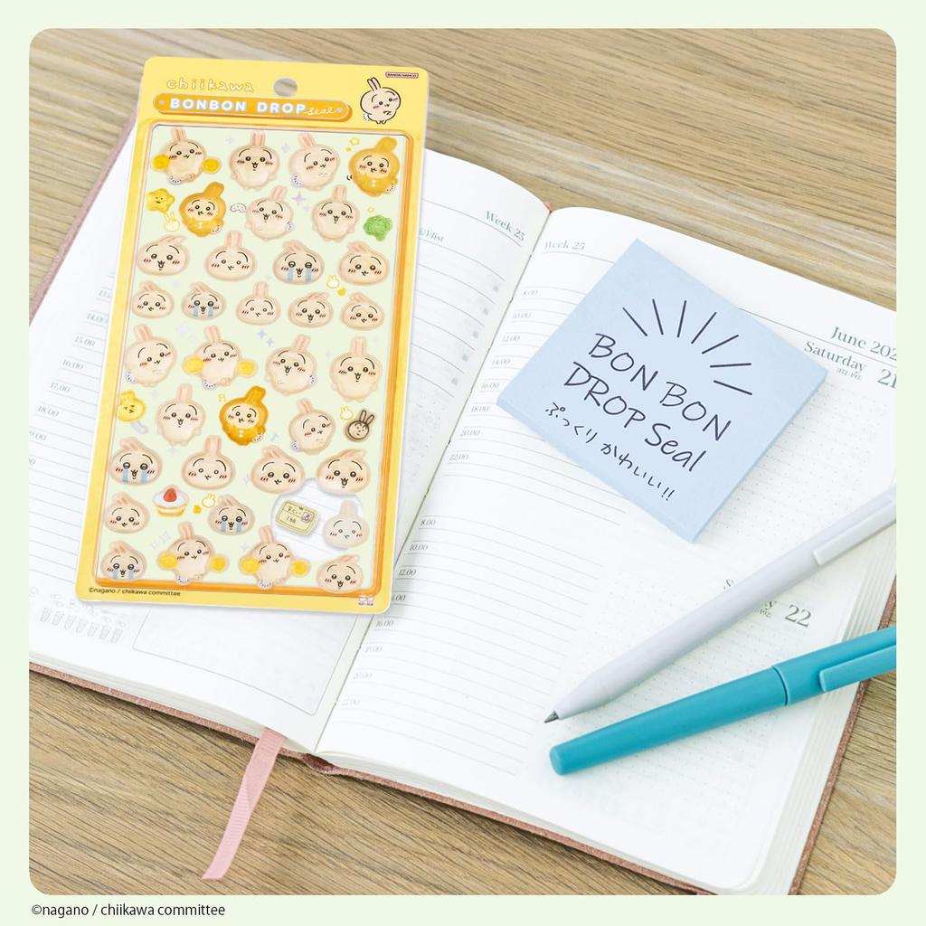 Sun-Star Stationery Chiikawa Rabbit Bonbon Drop Stickers S8542910 - Cute Kawaii Rabbit Design Stationery