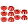 10pcs Aluminum Alloy Screw Shim Upgrade Spare Parts Fit for MND90 MN99 MN91 FJ45(Red )