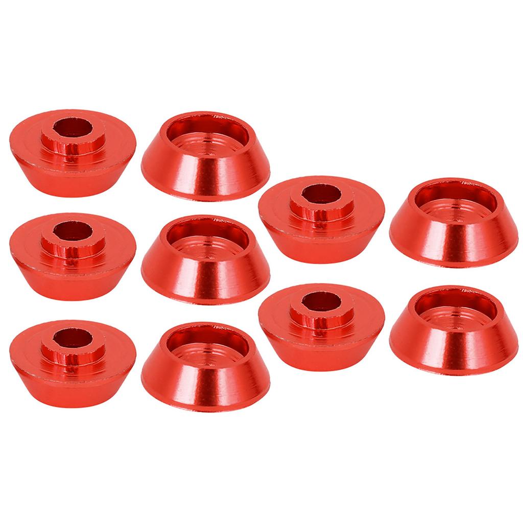 10pcs Aluminum Alloy Screw Shim Upgrade Spare Parts Fit for MND90 MN99 MN91 FJ45(Red )