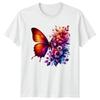 Colorful Butterfly Flower Nature Mens T-Shirt Womens Tee Graphic Unisex Top