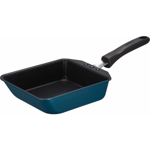 Thermos Deep Egg Frying Frying Pan 15 X 18.5cm For Gas Fire Only Durable Coat Lightweight Model Navy KFD-015DE NVY