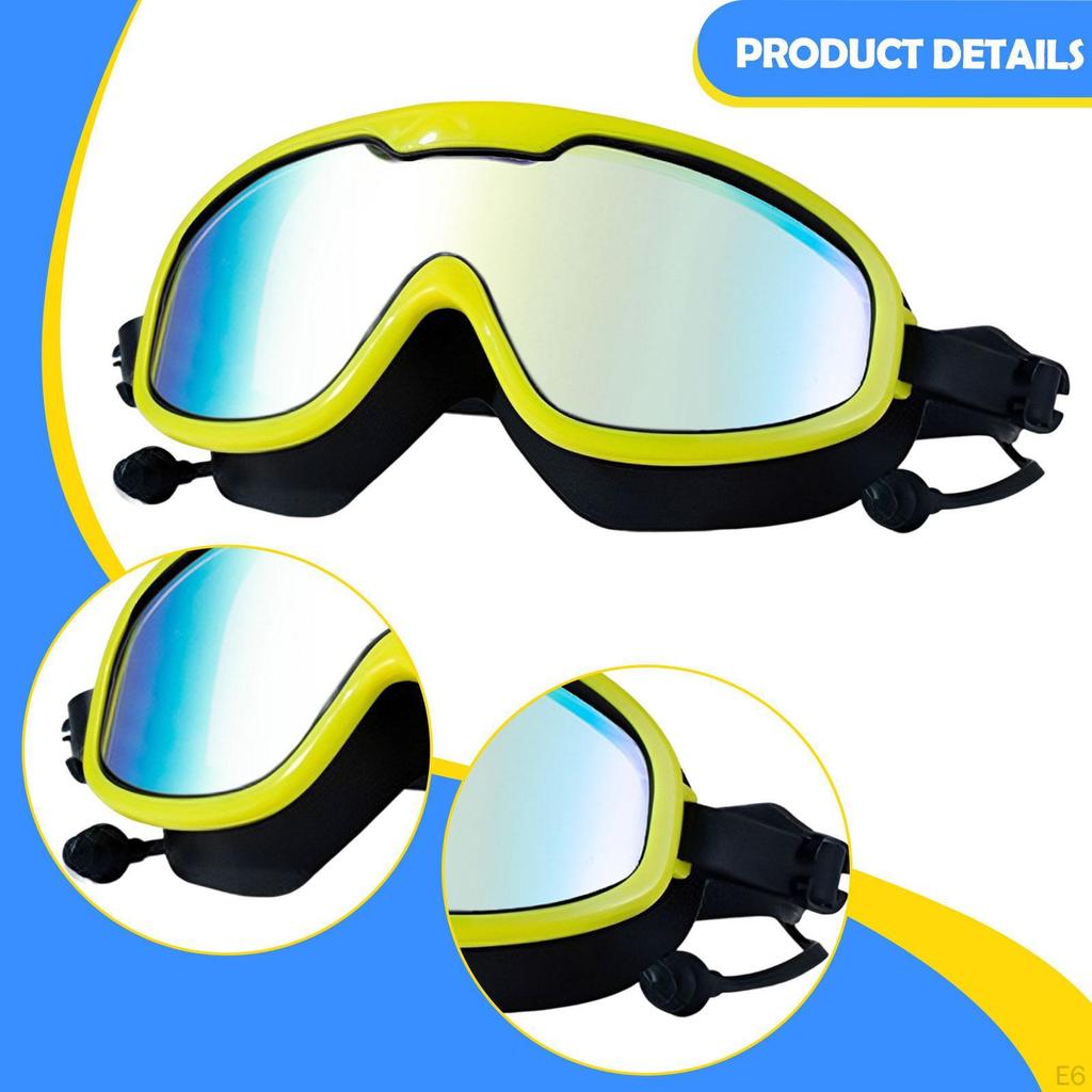 Regulowane okulary pływackie dla dorosłych, widok panoramiczny, do aktywności wodnych i nurkowania