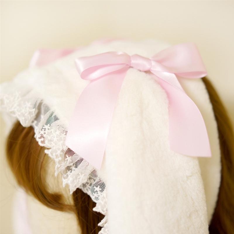 Plush Rabbit Ears Headband Cosplay Costume Hairhoop Party Props Headpiece ComicShow Headdress Girls Anime Accessories