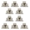 10 Pack Double Roller Catch Cabinet Latches for Cupboard Closet Door, Home Furniture Door Double Roller Catches