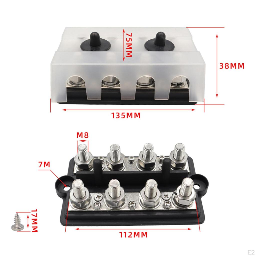 Heavy Duty Power Distribution Block Busbar with Protective Cover