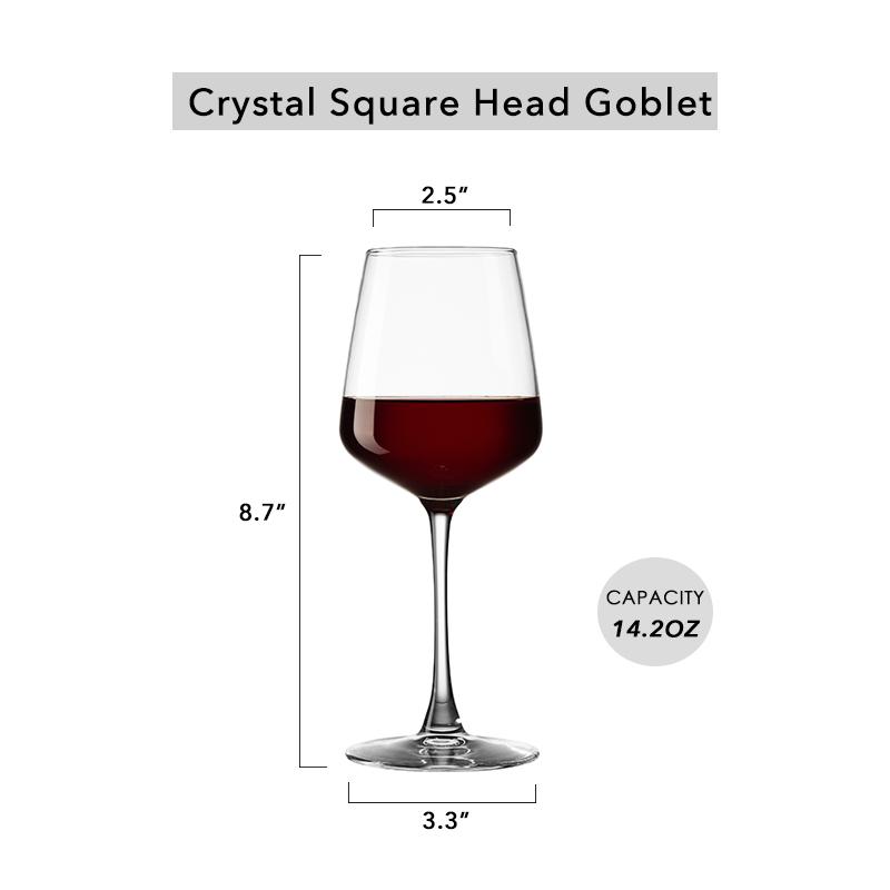Red Wine Goblet ,Large Crystal Wine Glass, Christmas Durable Modern Beautiful Stemmed Wine Glasses,Clear Stylish Wine Glass