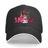 Christmas Themed Baseball Cap Festive Let It SNOW SnowUnisex Christmas Tree Print Vintage Adjusta Sandwich Baseball Cap