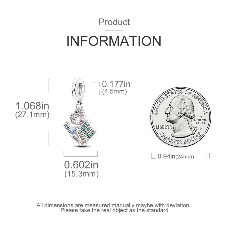 Original Charms Copper Colorful Infinite Love Pendants Fit Charms Plata Bracelets For Women Jewelry Making Fine Gifts