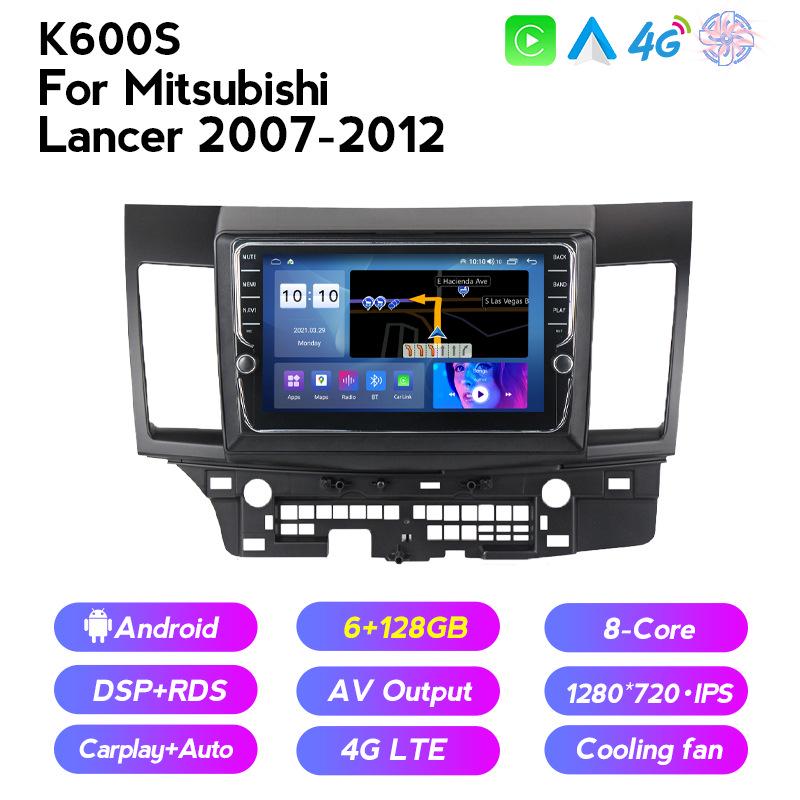 Android Central Control Screen with Wireless CarPlay for 2007-2012 Mitsubishi Lancer Models