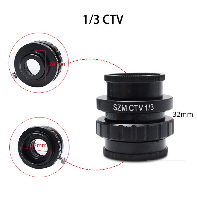 0.5X 0.7X 1.0X Auxiliary Objective Lens 1/3 SZMCTV Adapter for Zoom Stereo Microscope Thread 48mm for Trinocular Microscopio