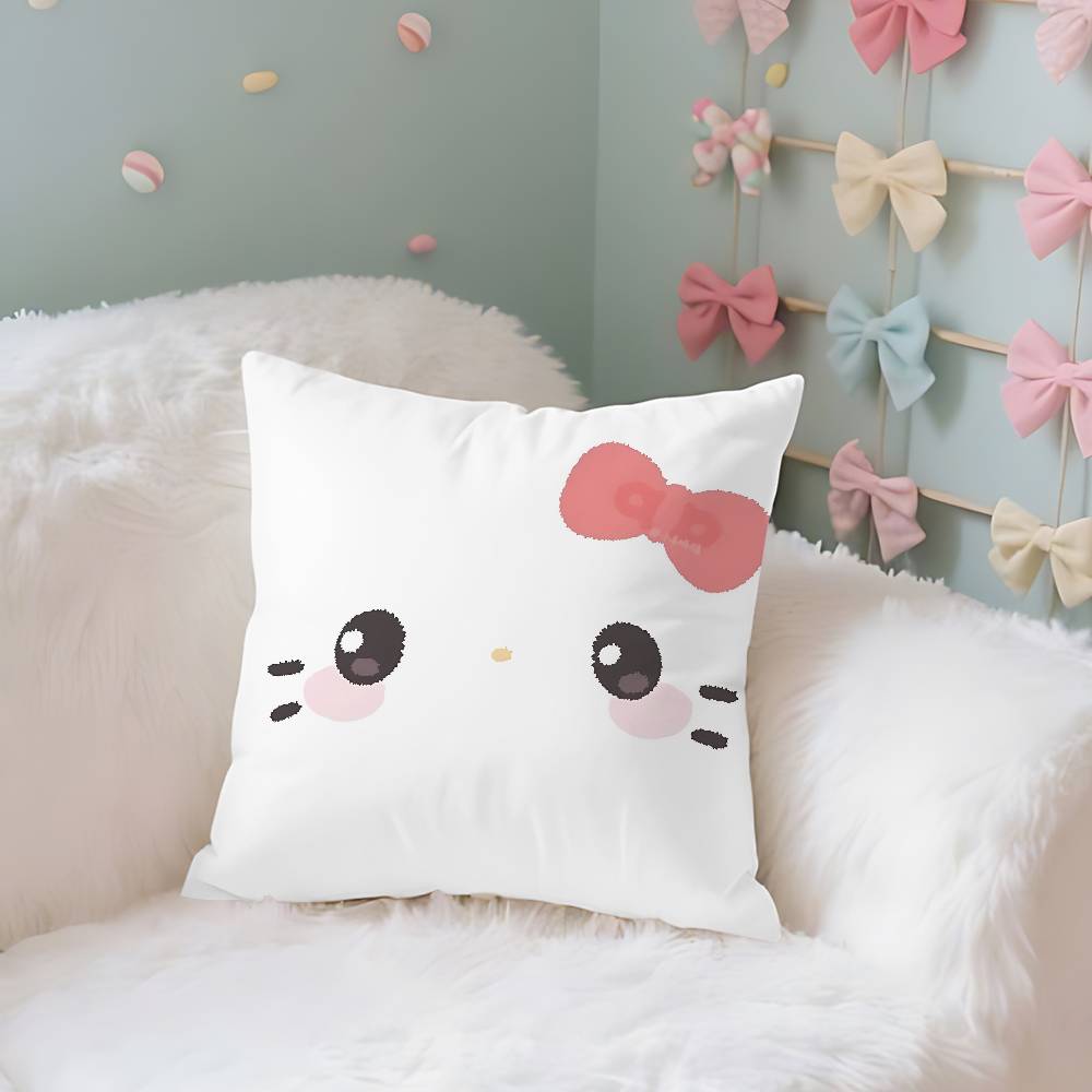 CuteSsanrioSkawaii Case Plush Fabric Soft Pillowcase Double Sided Print Cushion Cover Household Gifts