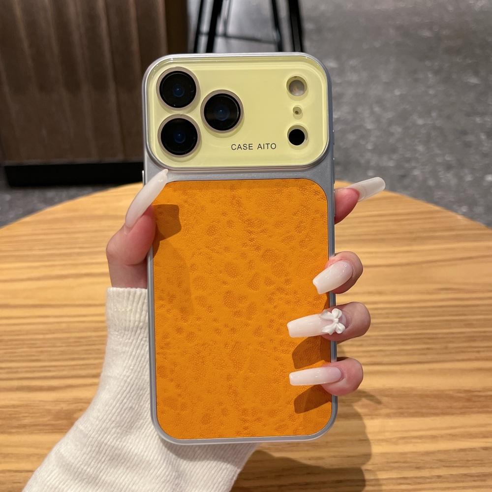 Matte PU Leopard Print Texture Phone Case For iPhone 17 16 15 14 Pro Max Shockproof Full Bumper Crystal Camera Lens Cover