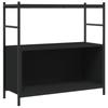 VidaXL Bookcase Black 80x30x78.5 Cm Engineered Wood and Iron 832793