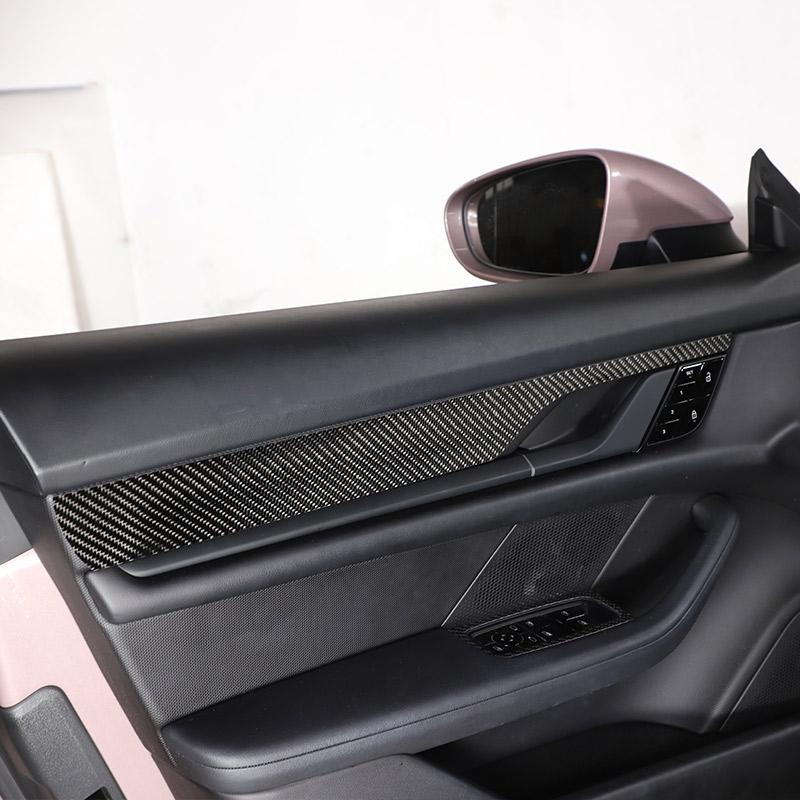 Soft Carbon Fiber for Porsche Taycan 2019-2025 Car Interior Dashboard Center Console Door Decoration Stickers Car Accessories